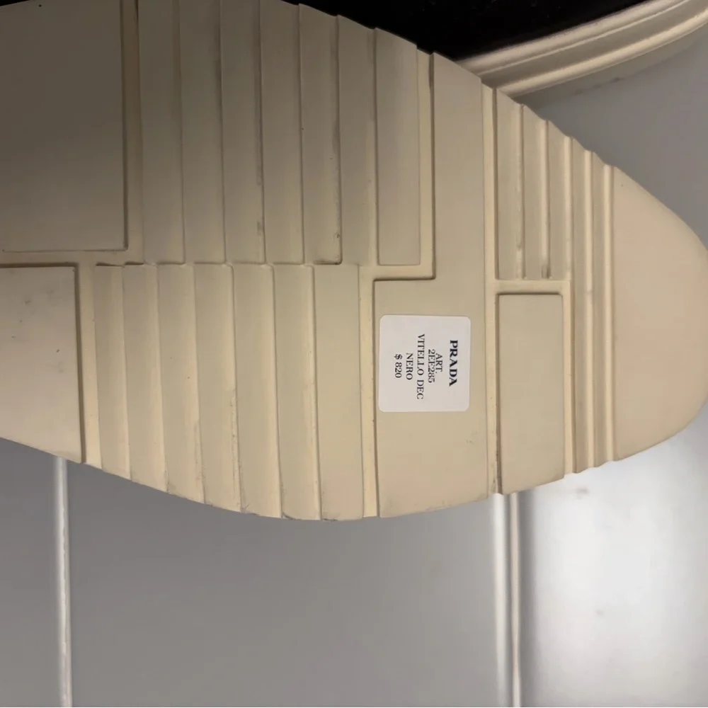 Prada Black Brogue Wing Tip Men's Oxfords - NWT - Never Worn - Picture 10 of 11